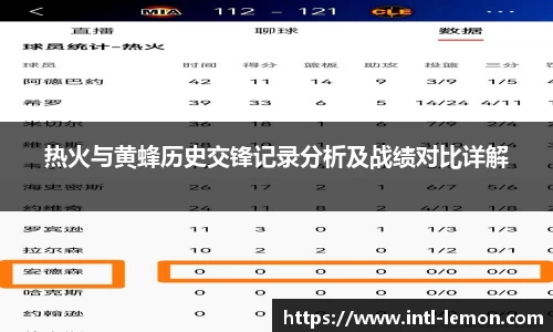 热火与黄蜂历史交锋记录分析及战绩对比详解